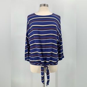 Mossimo - Stripe Tie Front Top